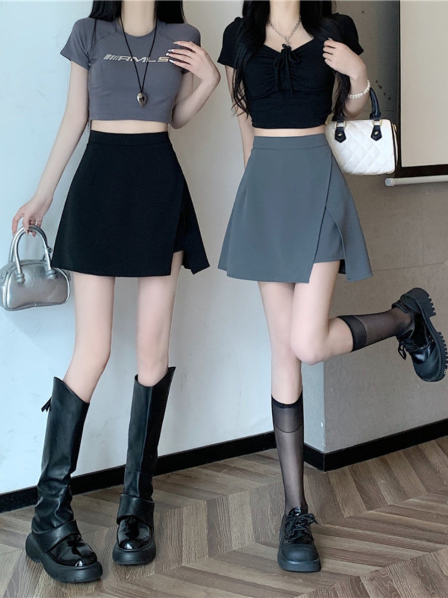 ラインスリットミニスカート