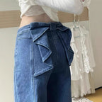 バックリボンハイウエストデニム ブルー 商品画像7