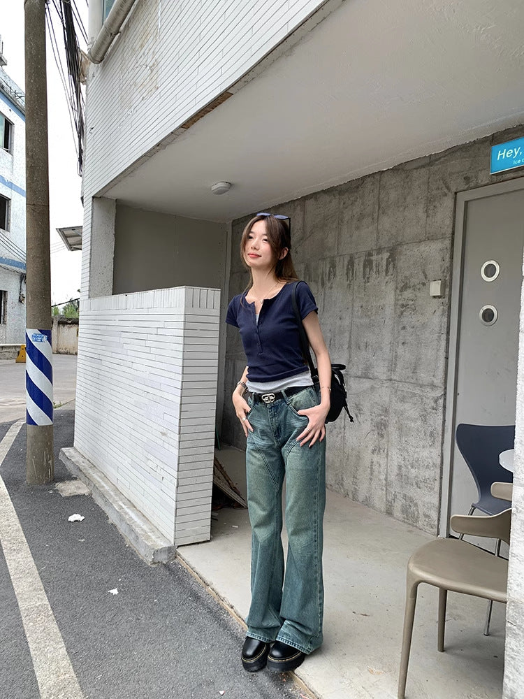 ヘンリーネックリブトップス 商品画像3
