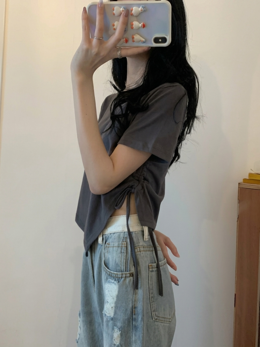 サイドギャザートップス