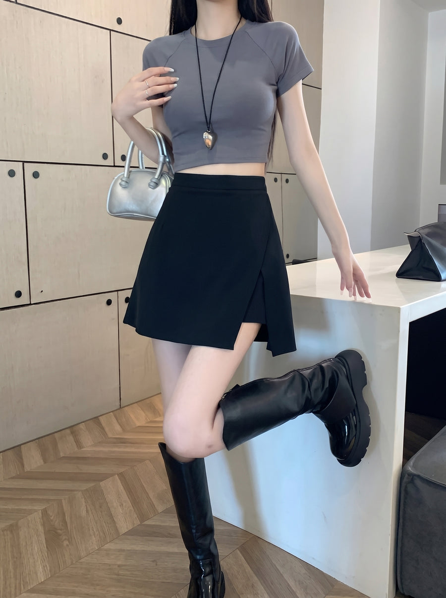 ラインスリットミニスカート